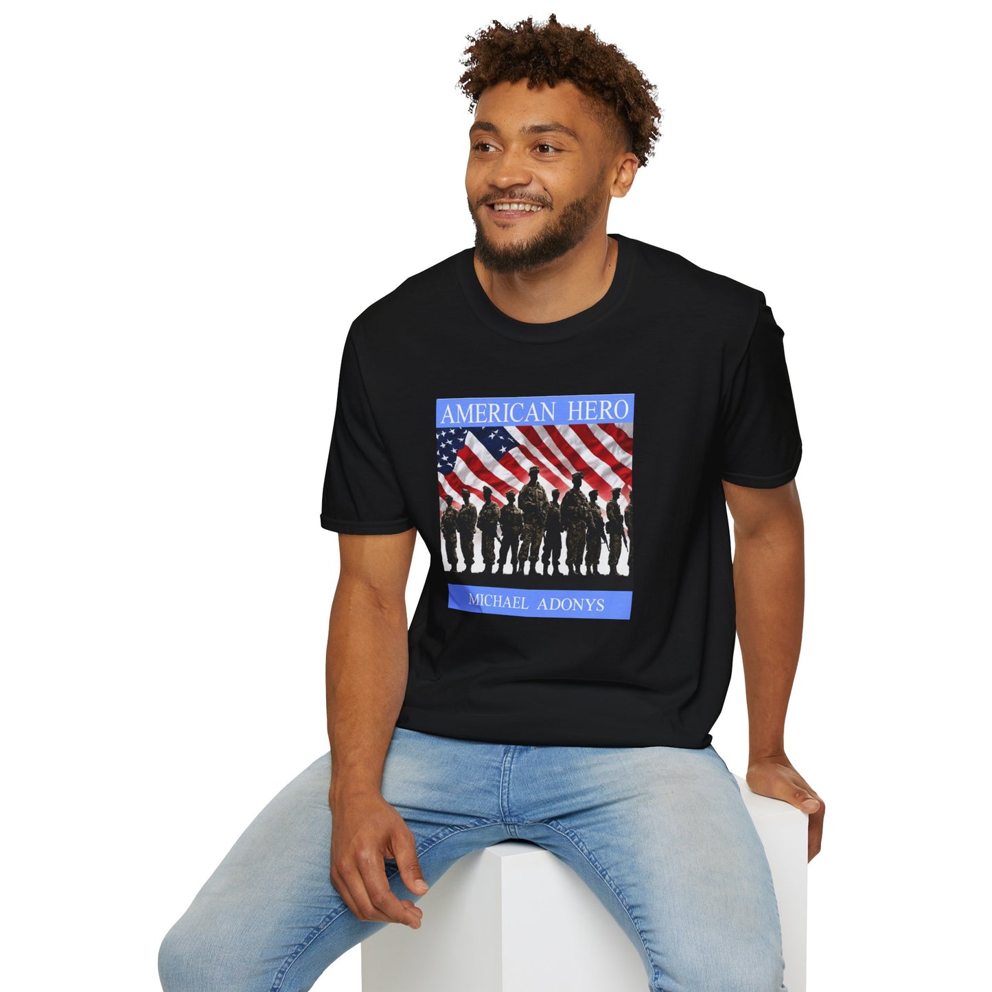 Michael Adonys American Hero Unisex Softstyle TShirt