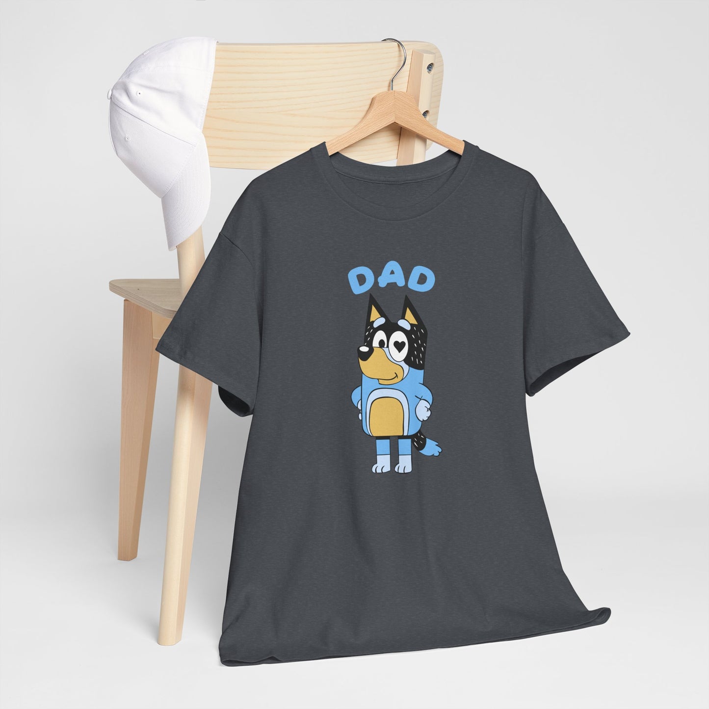 Princess Grace  Bluey Dad Cartoon Graphic Unisex Heavy Cotton Tee