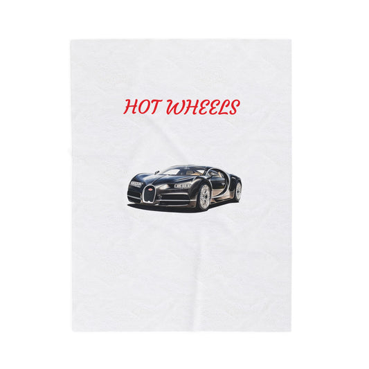 Princess Grace  Hot Wheels Velveteen Plush Blanket   Cozy Car Themed Throw for Kids & Car Enthusiasts