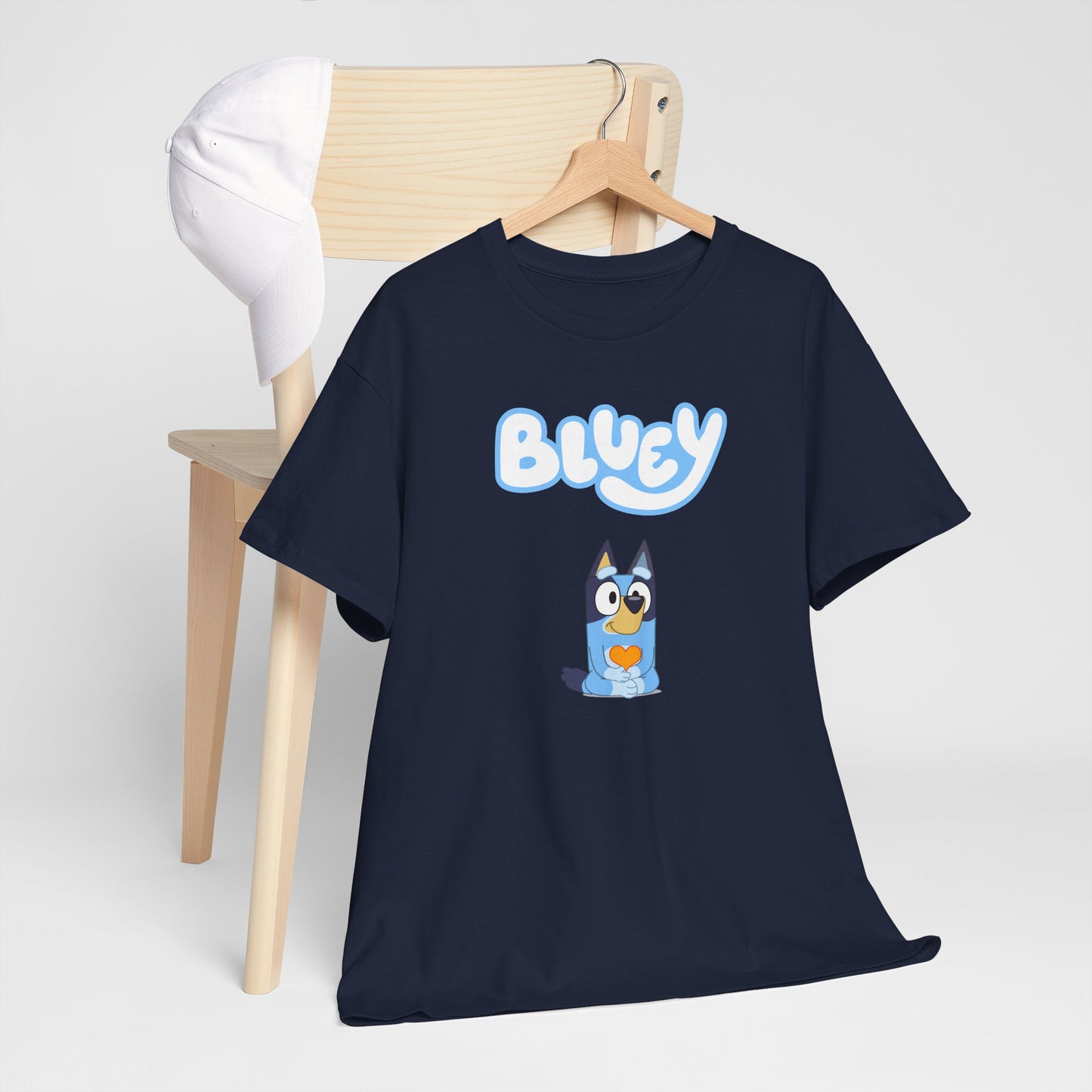 Princess Grace  Bluey Unisex Heavy Cotton Tee  Comfortable Cartoon T-Shirt for Kids and Adults