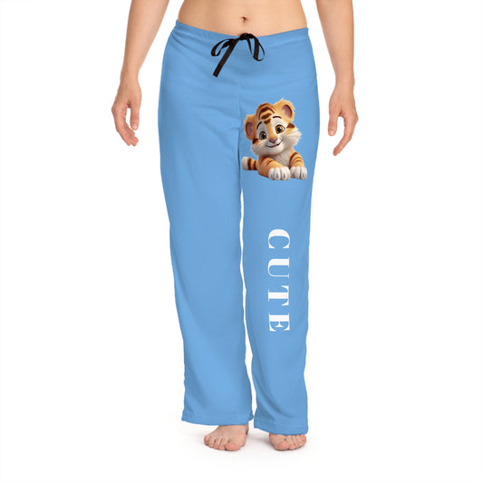 Princess Grace  Cute Tiger Women's Pajama Pants  Cozy Sleepwear for Relaxation