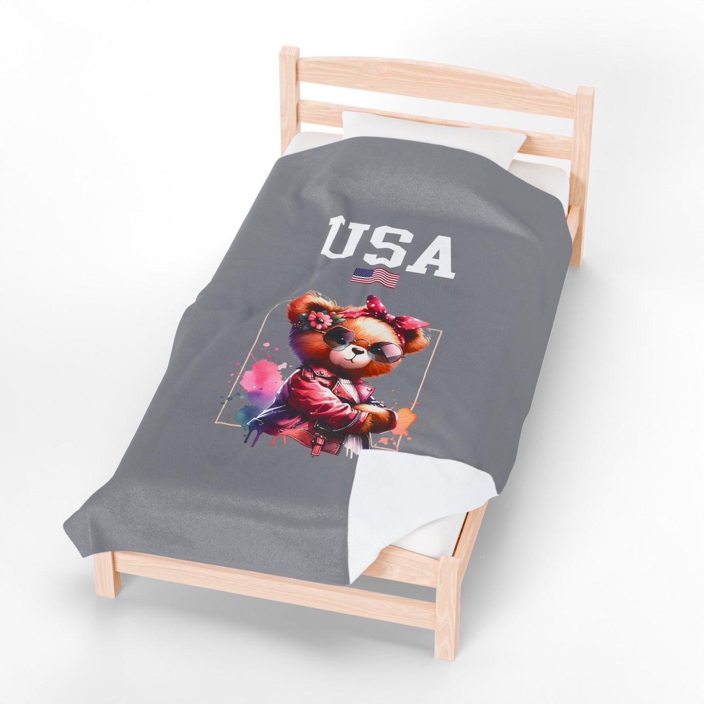 Princess Grace  TEAM USA  Velveteen Plush Blanket