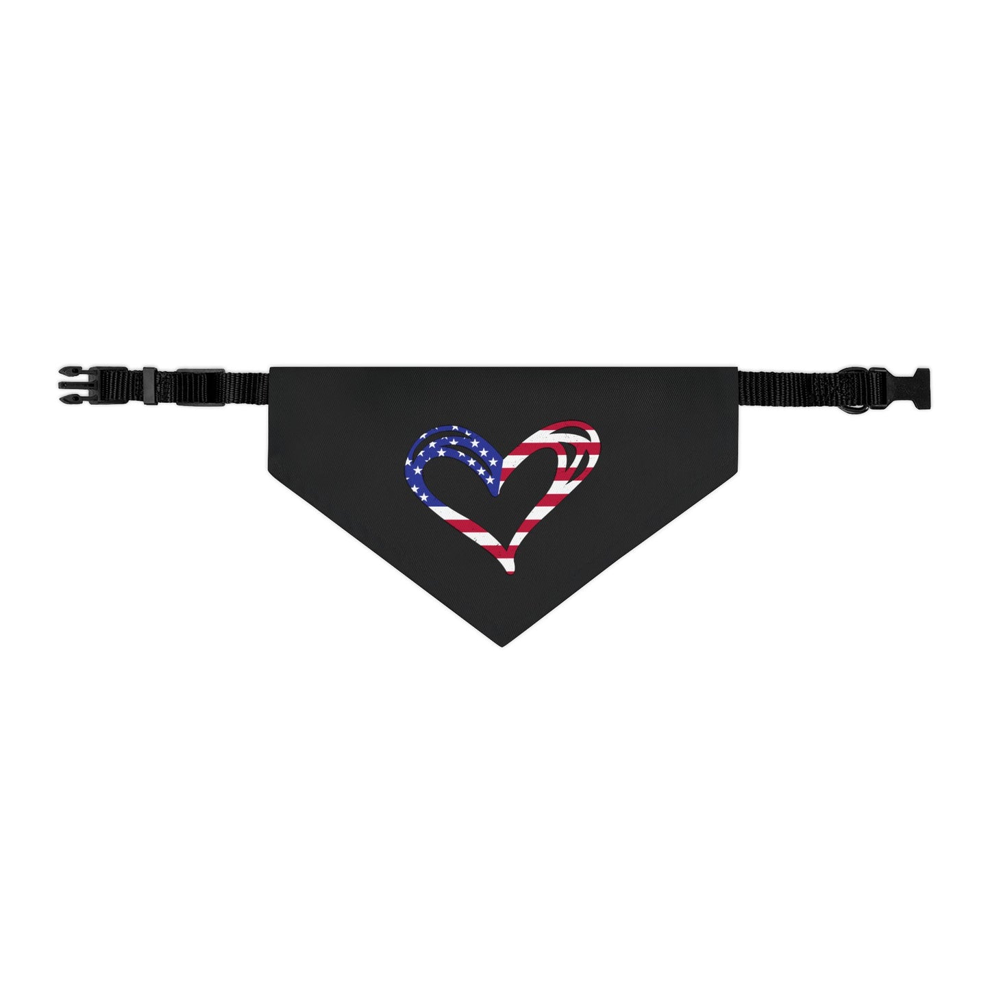 Princess Grace Patriotic Pet Bandana Collar  American Heart Design