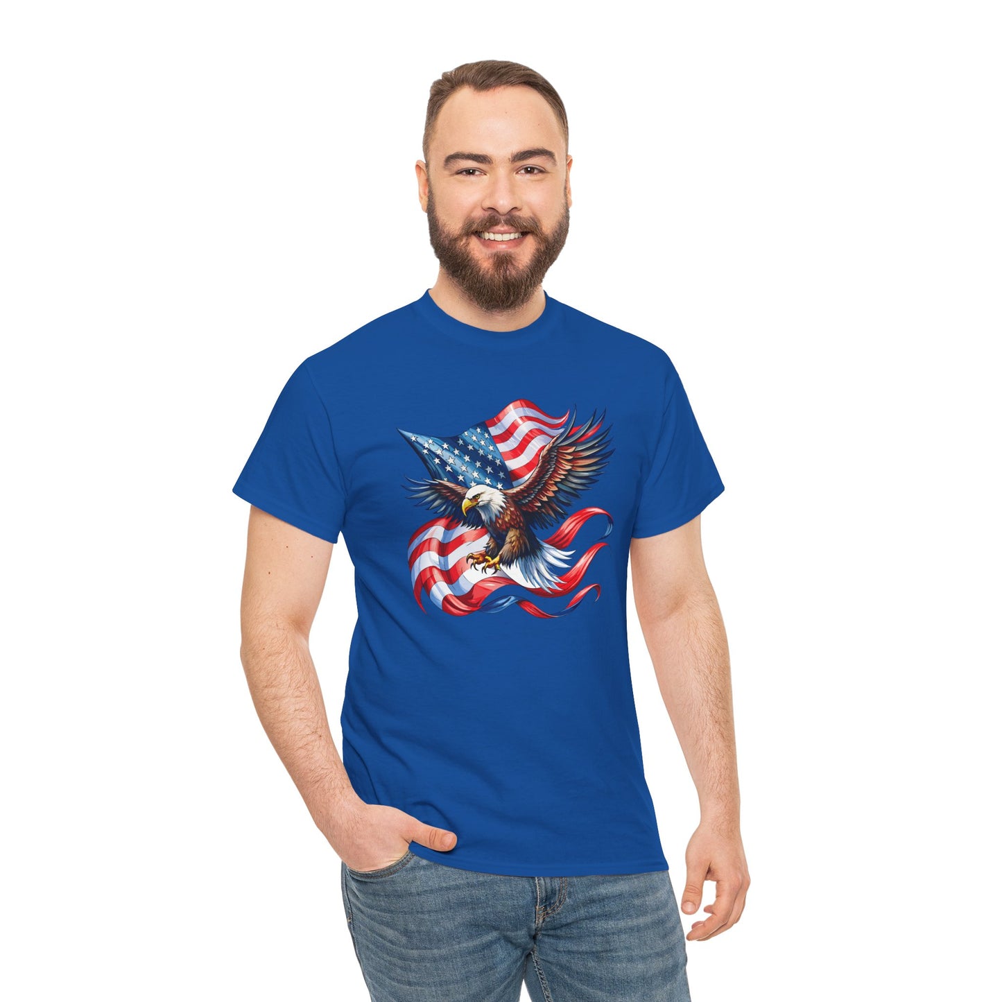 Princess Grace  Patriotic Eagle Graphic Unisex Heavy Cotton Tee