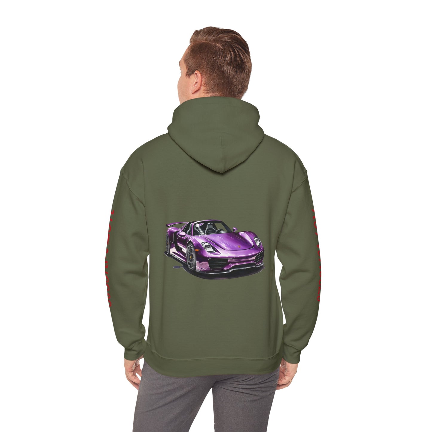 Princess Grace  Unisex Heavy Blend Hooded Sweatshirt  Hot Wheels Purple Sports Car