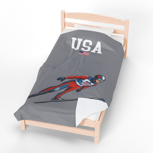 Princess Grace  TEAM USA  Velveteen Plush Blanket