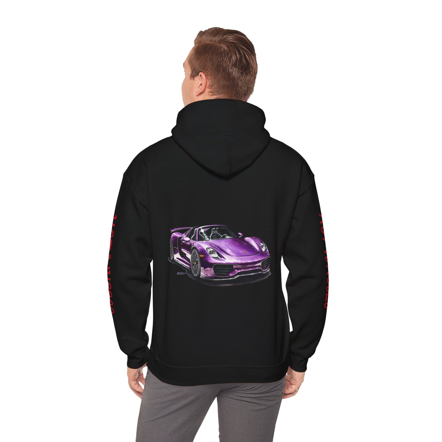 Princess Grace  Unisex Heavy Blend Hooded Sweatshirt  Hot Wheels Purple Sports Car