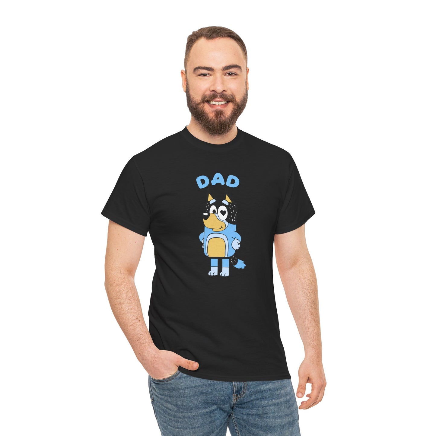 Princess Grace  Bluey Dad Cartoon Graphic Unisex Heavy Cotton Tee