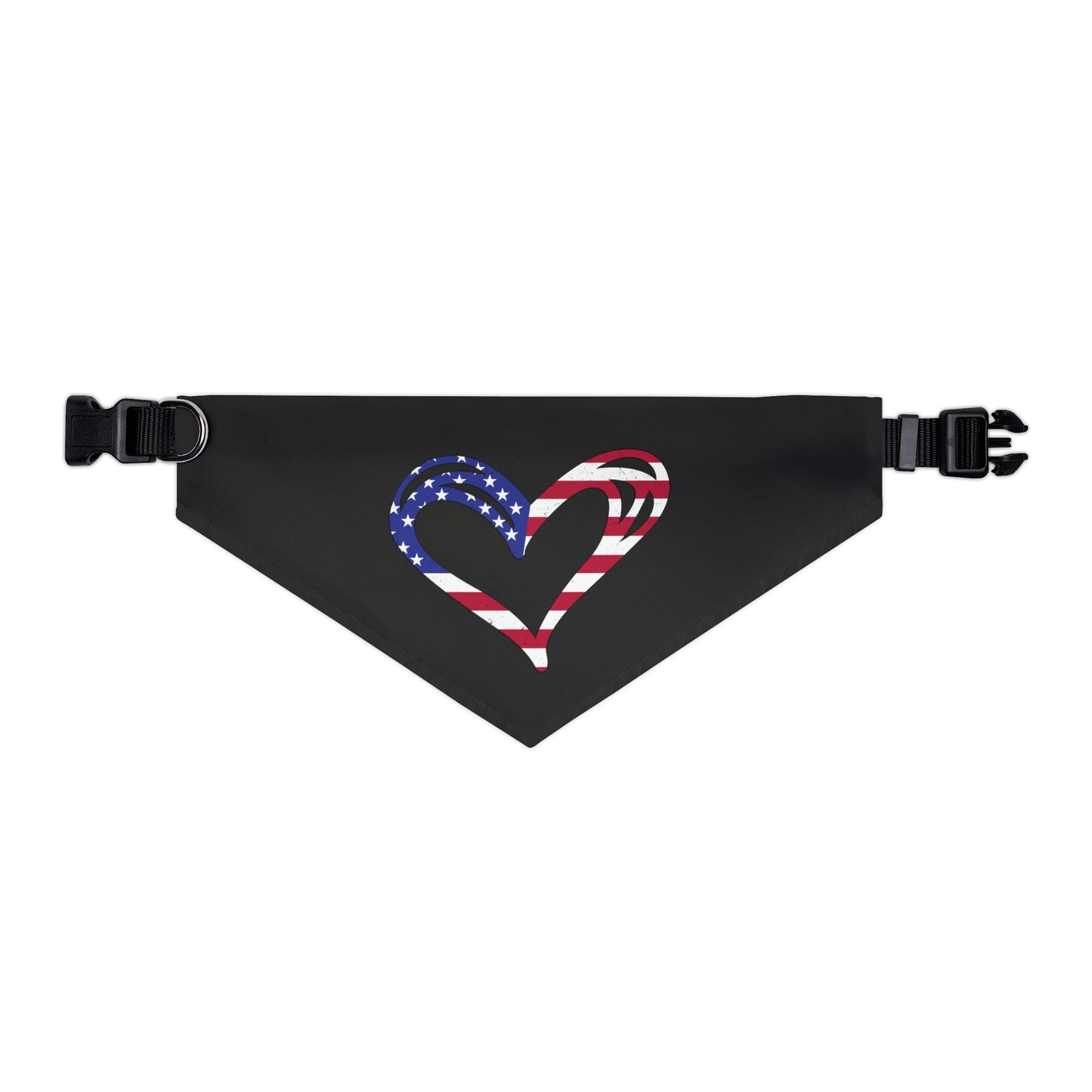 Princess Grace Patriotic Pet Bandana Collar  American Heart Design