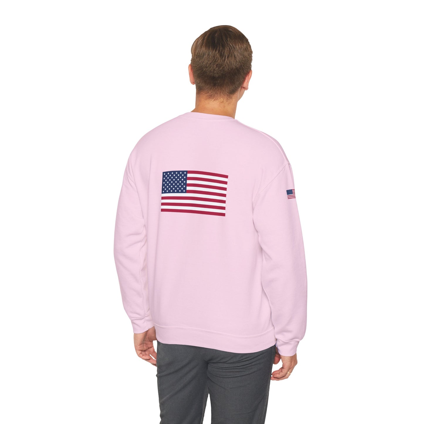 Princess Grace  TAEM USA  Patriotic Unisex Crewneck Sweatshirt with American Flags