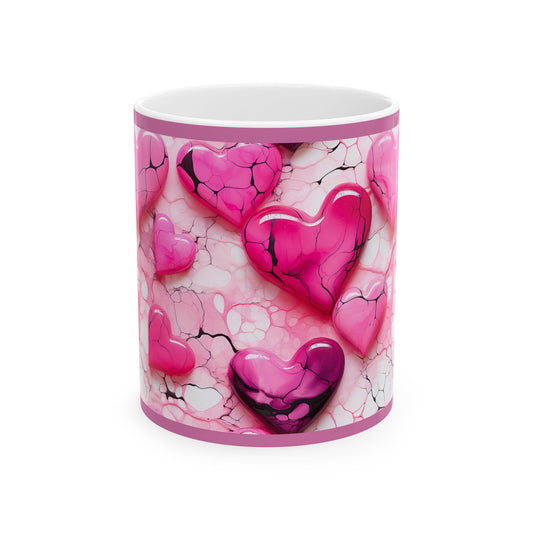 Princess Grace  Pink Heart Ceramic Mug  11oz & 15oz  Perfect Gift for Valentine's Day & Love Celebrations