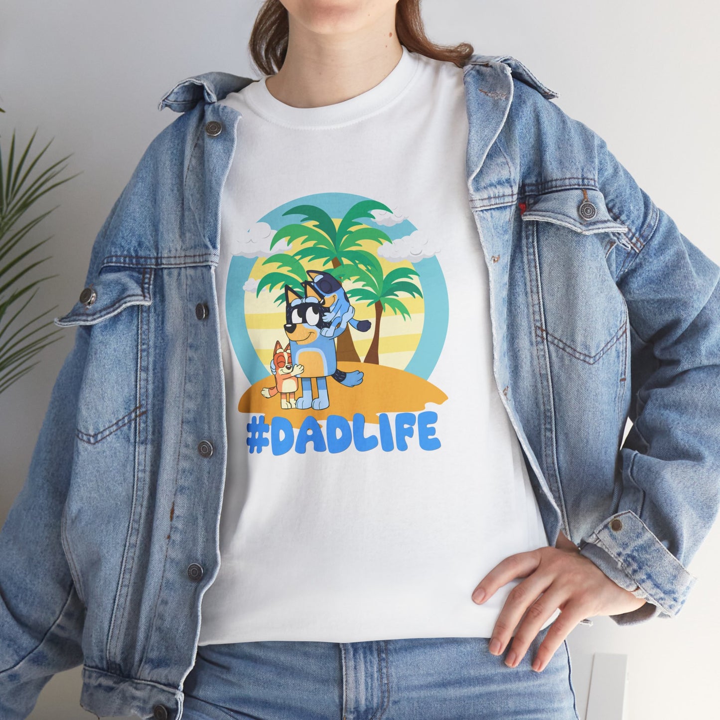 Princess Grace  Bluey  #DadLife Unisex Heavy Cotton Tee  Perfect for Dads Beach Vibes and Everyday Wear