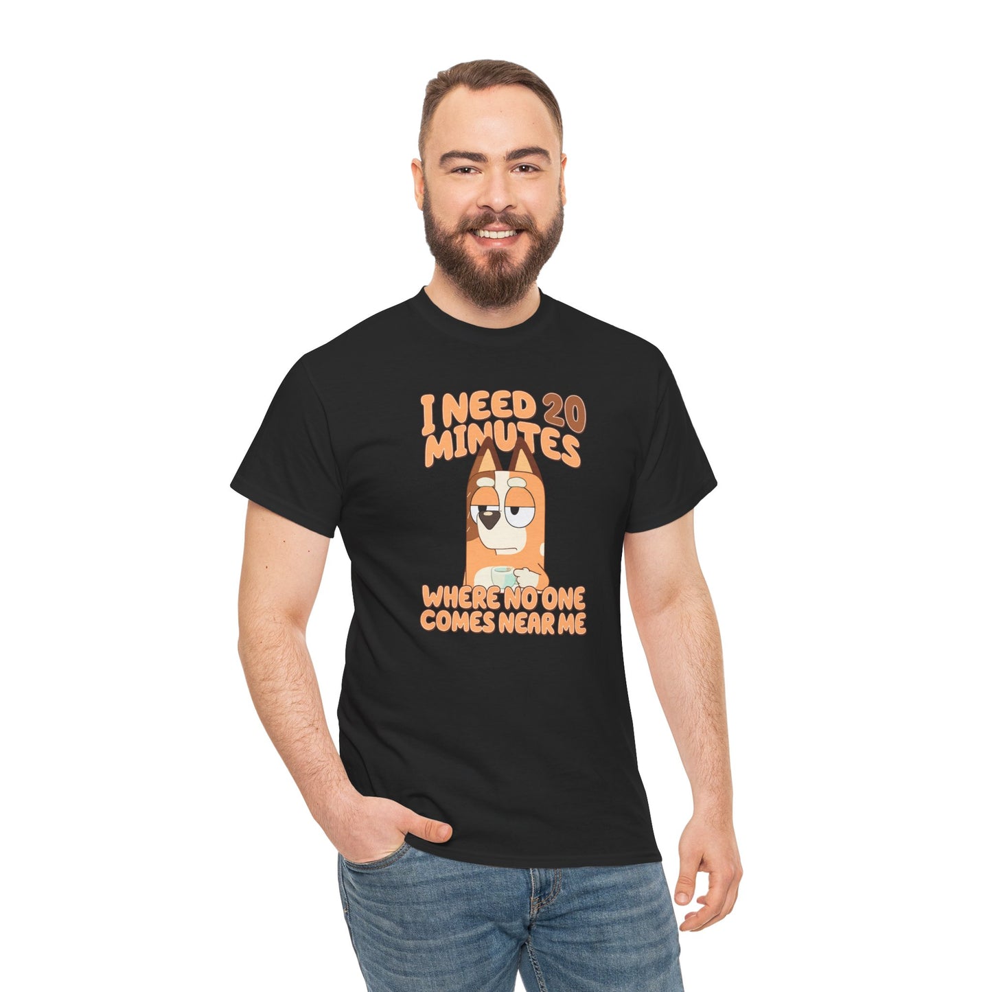 Princess Grace  Bluey  Funny Graphic Tee  "I Need 20 Minutes"