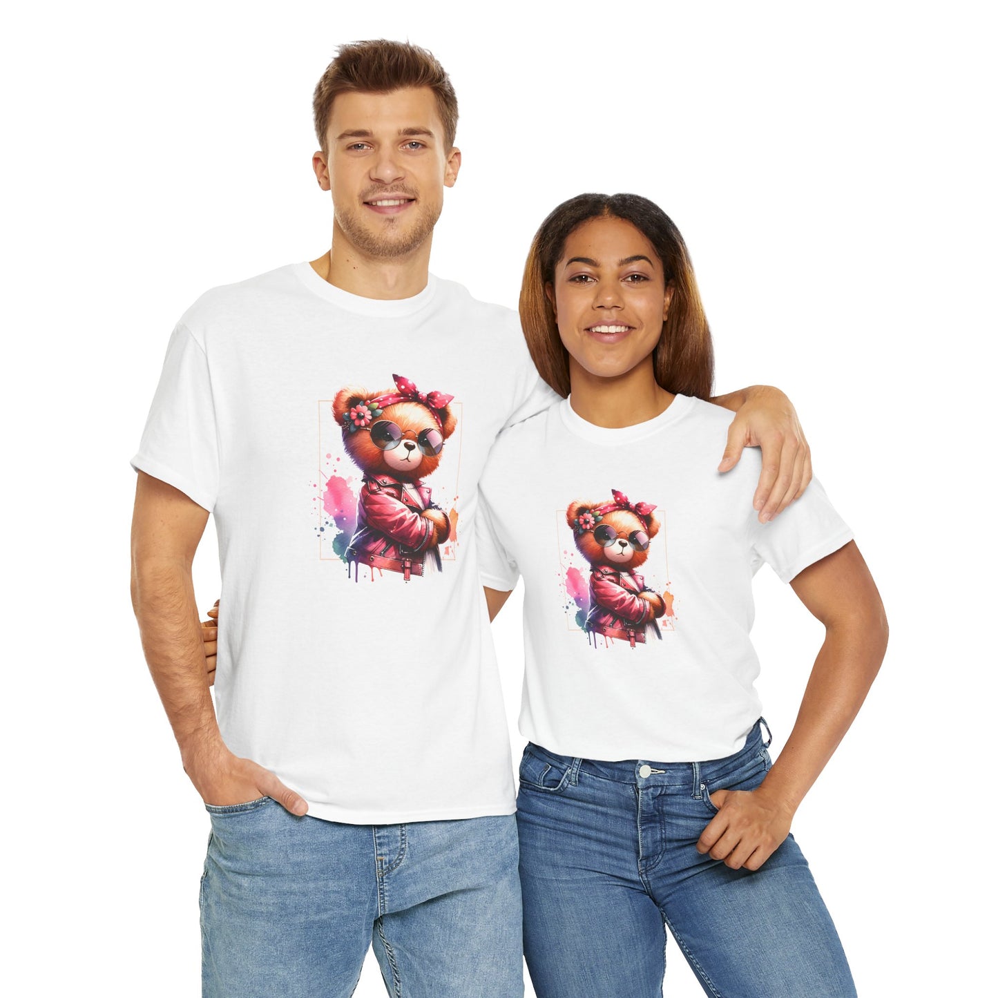 Princess Grace  Cool Bear Graphic Unisex Heavy Cotton Tee Perfect for Casual Wear