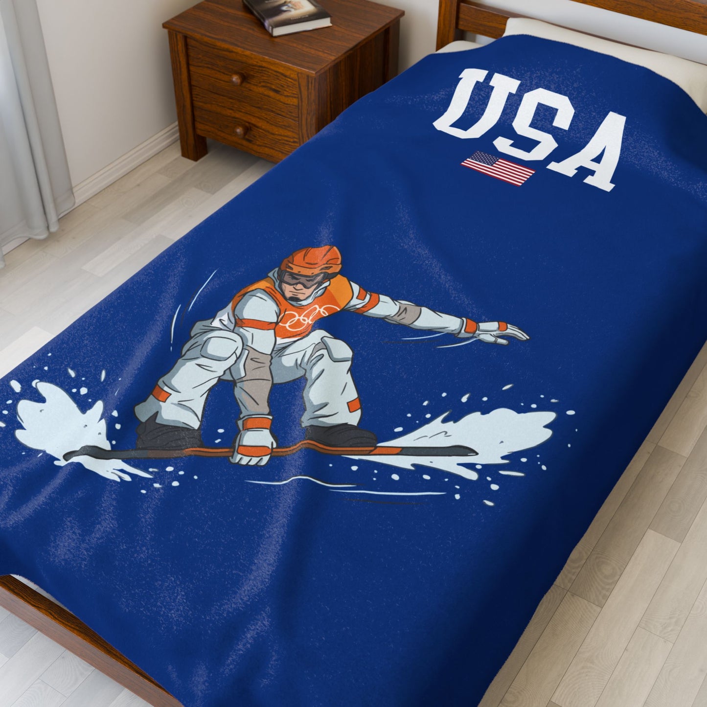 Princess Grace  TEAM USA  Velveteen Plush Blanket