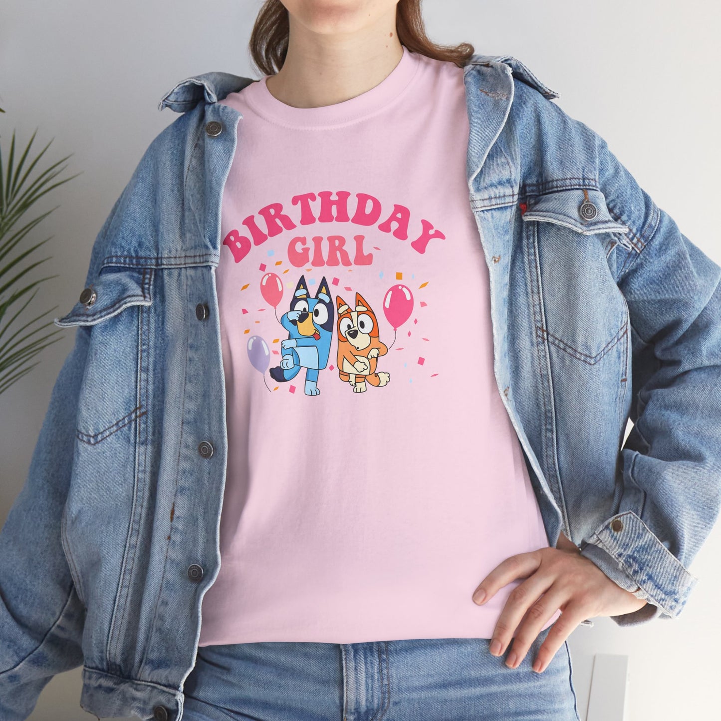 Princess Grace  Bluey  Birthday Girl Unisex Heavy Cotton Tee  Fun Party Attire for Celebrations