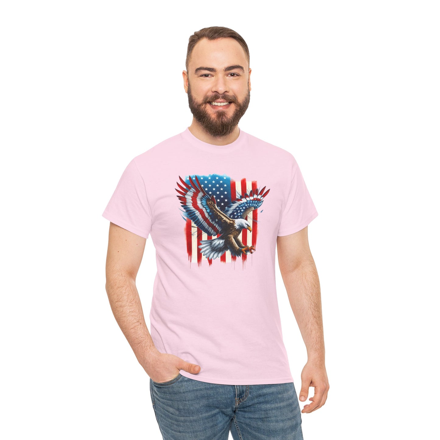 Princess Grace  Patriotic Eagle Unisex Heavy Cotton Tee