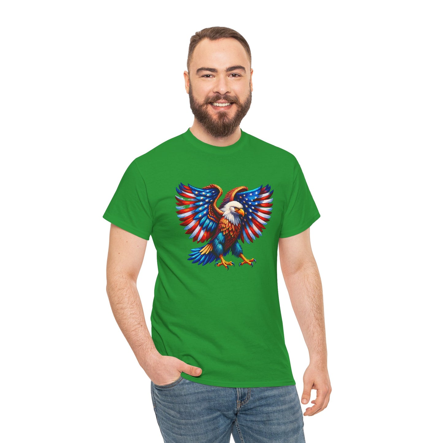 Princess Grace  Patriotic Eagle Graphic Tee  Unisex Heavy Cotton T-Shirt