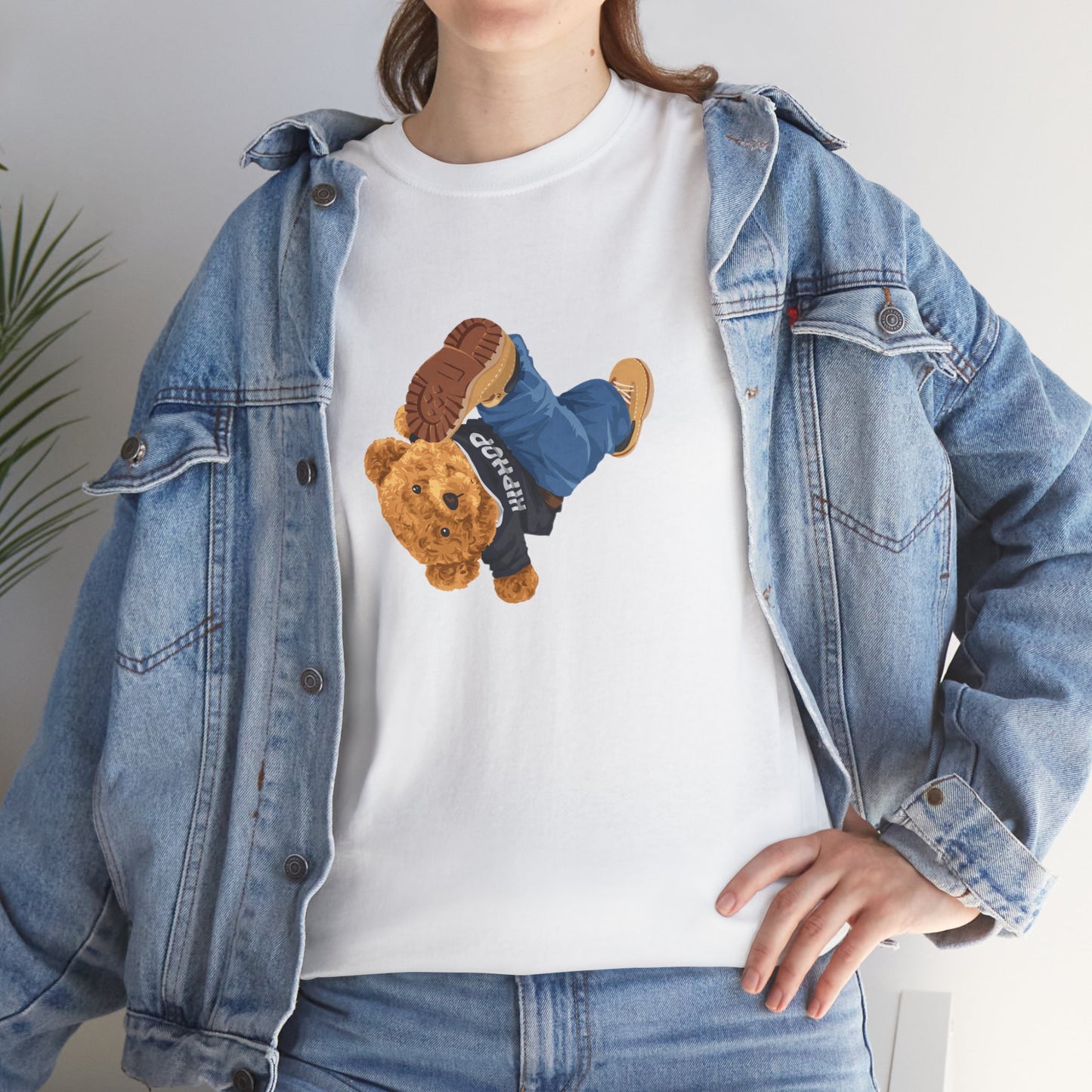 Princess Grace  Casual Vintage Hi[ Hop Bear Tee for Trendy Everyday Wear
