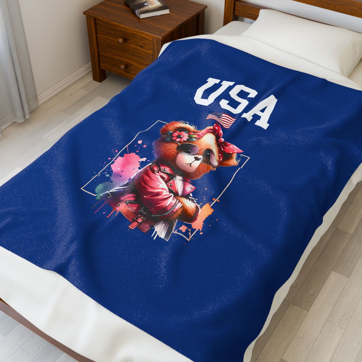 Princess Grace  TEAM USA  Velveteen Plush Blanket