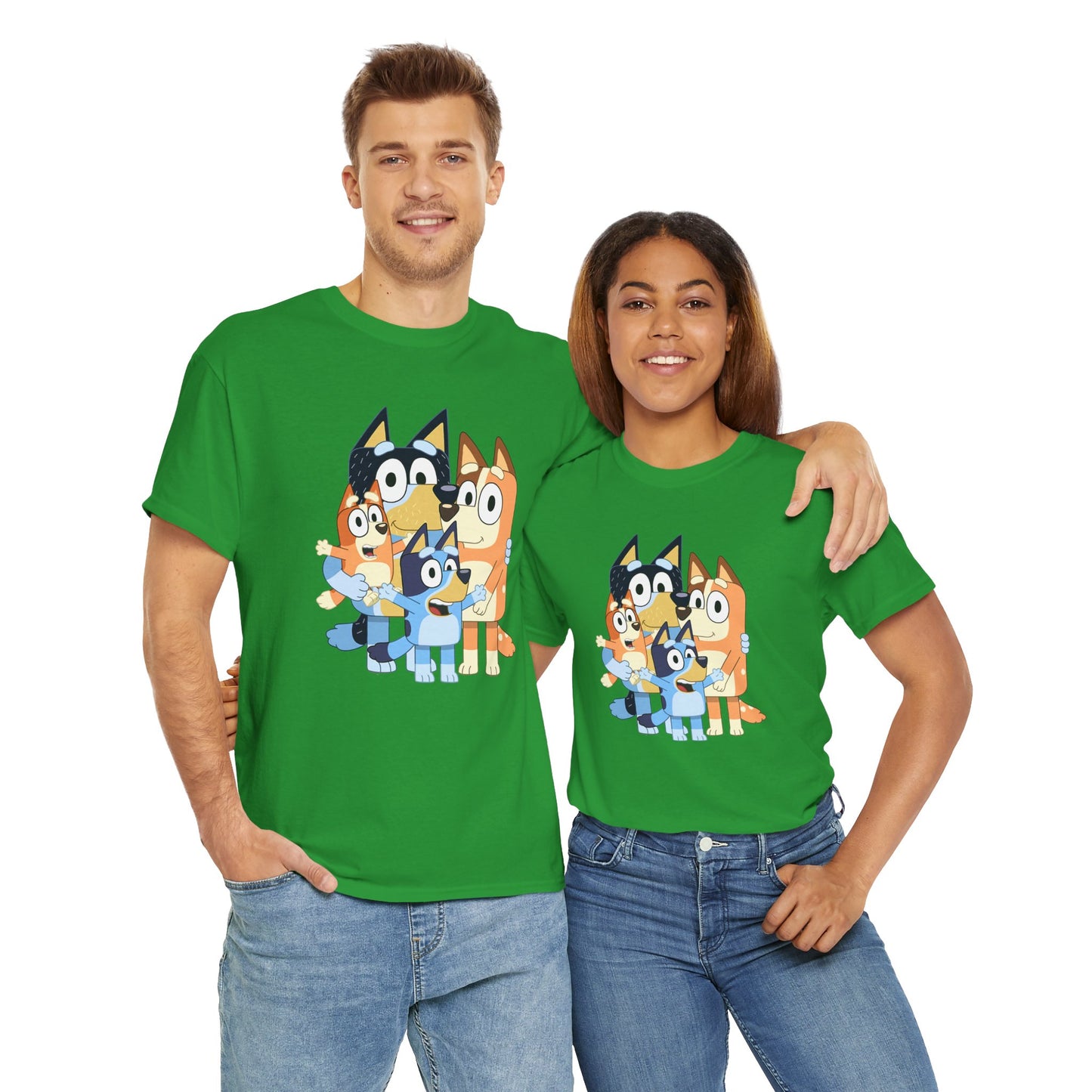 Princess Grace  Bluey Family Unisex Heavy Cotton Tee  Fun and Stylish for Kids and Adults