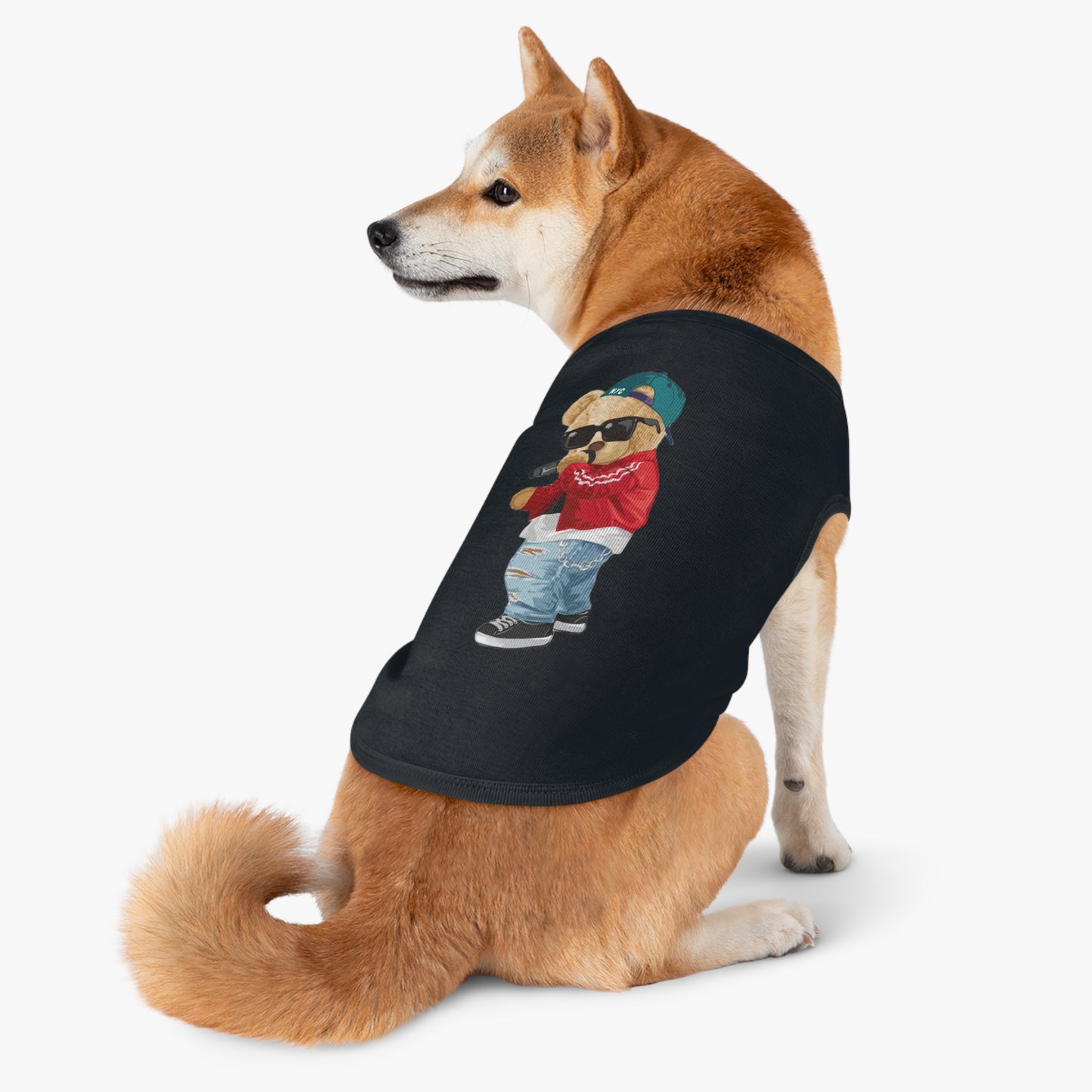 Princess Grace  CUTE Cool Bear Hip-Hop Pet Tank Top Trendy Dog Apparel for Stylish Pets