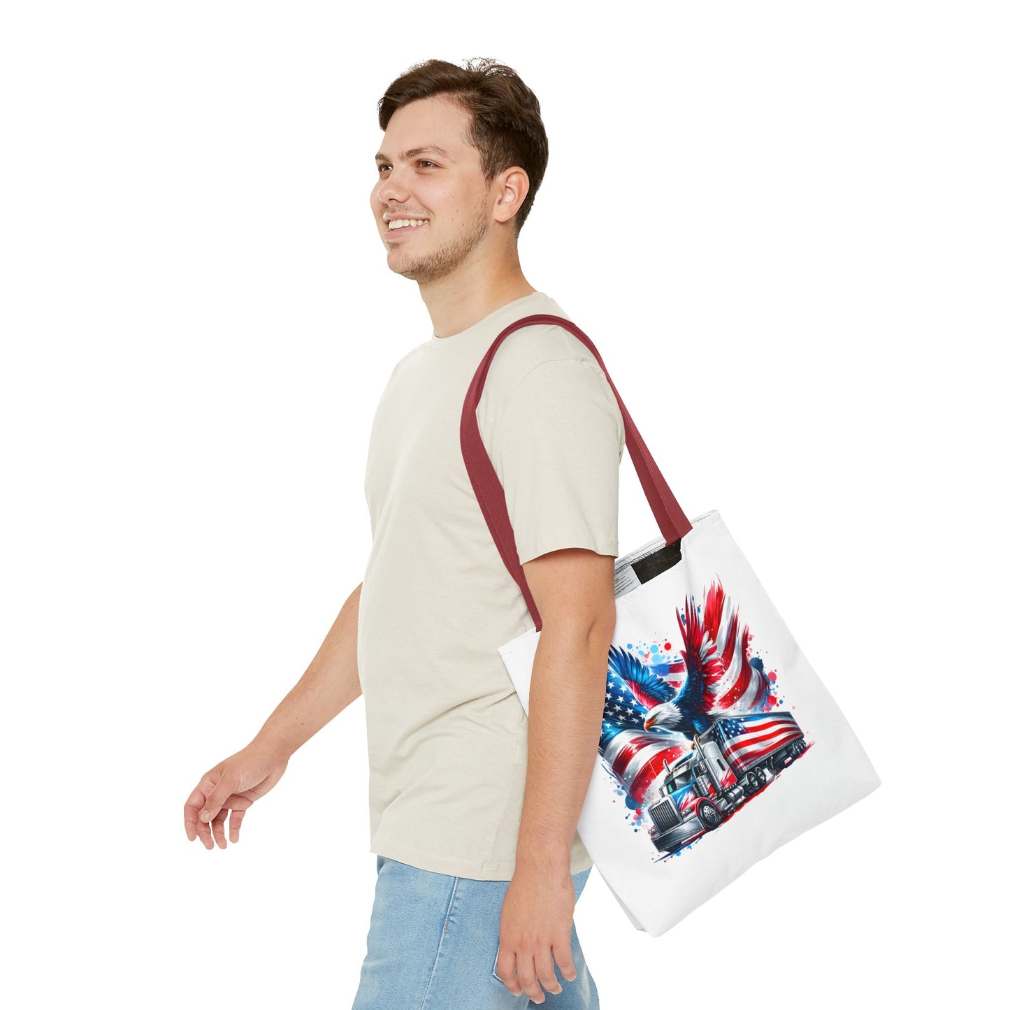 Princess Grace Patriotic Eagle Tote Bag  American Flag Design