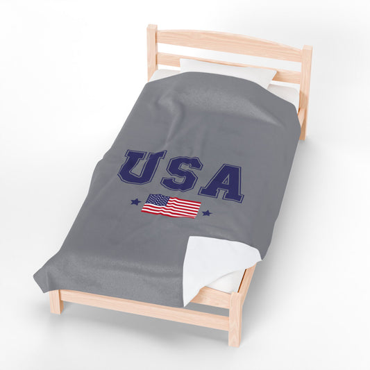 Princess Grace  TEAM USA  Velveteen Plush Blanket