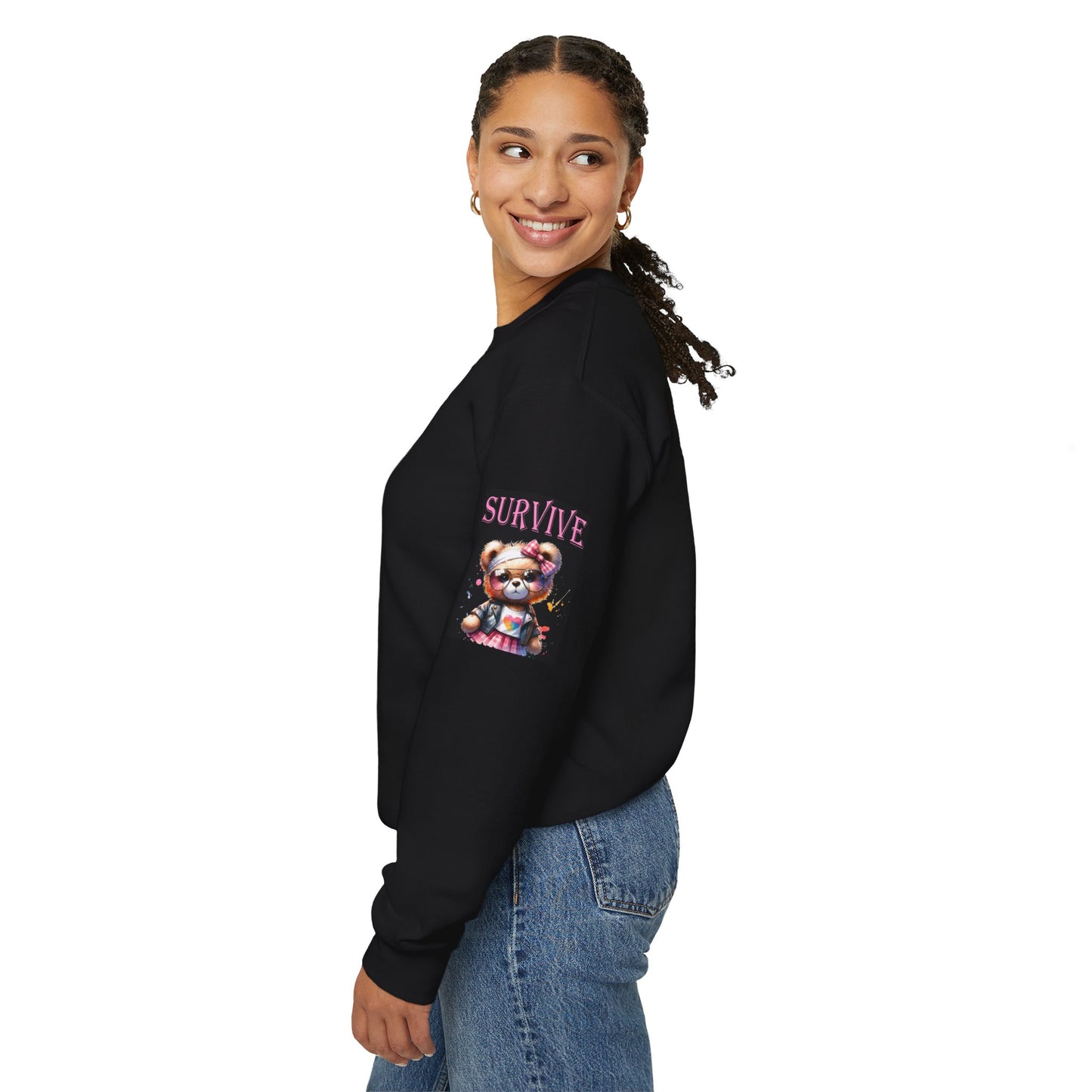 Princess Grace Survive Teddy Bear Sweatshirt - Unisex Heavy Blend Crewneck