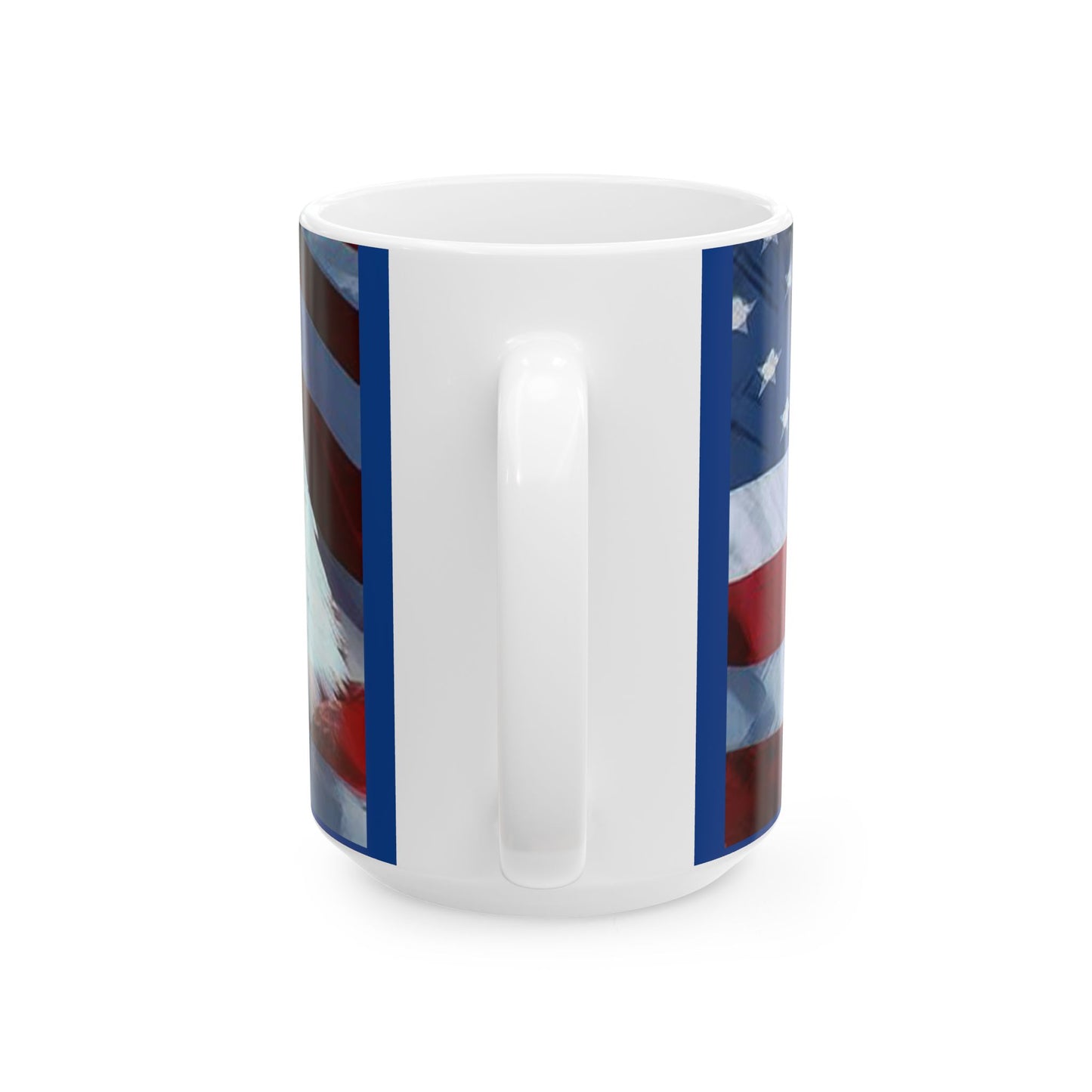 Princess Grace Patriotic Eagle Ceramic Mug 11oz & 15oz Perfect for Memorial Day, Fourth of July, Father's Day, Gifts for Veterans