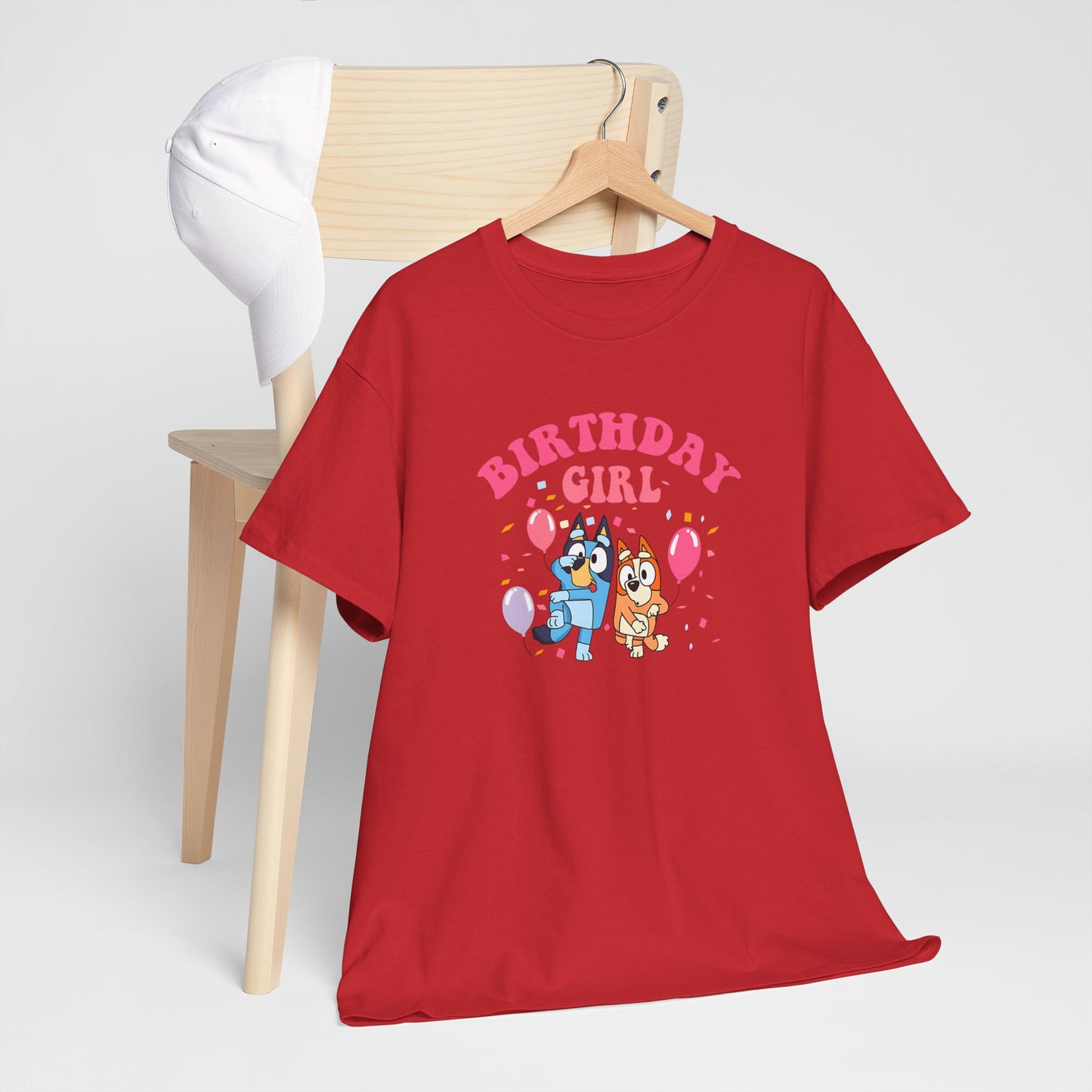Princess Grace  Bluey  Birthday Girl Unisex Heavy Cotton Tee  Fun Party Attire for Celebrations