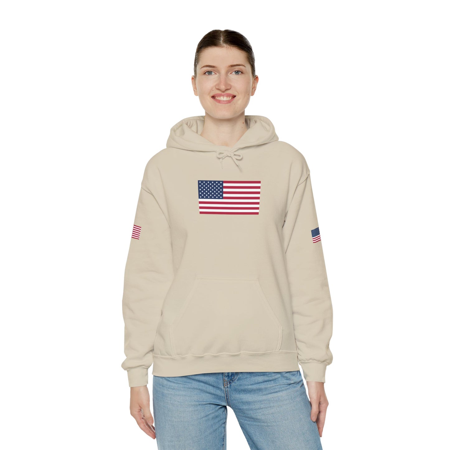 Princess Grace  TEAM USA   American Flag Hoodie Unisex Heavy Blend Sweatshirt