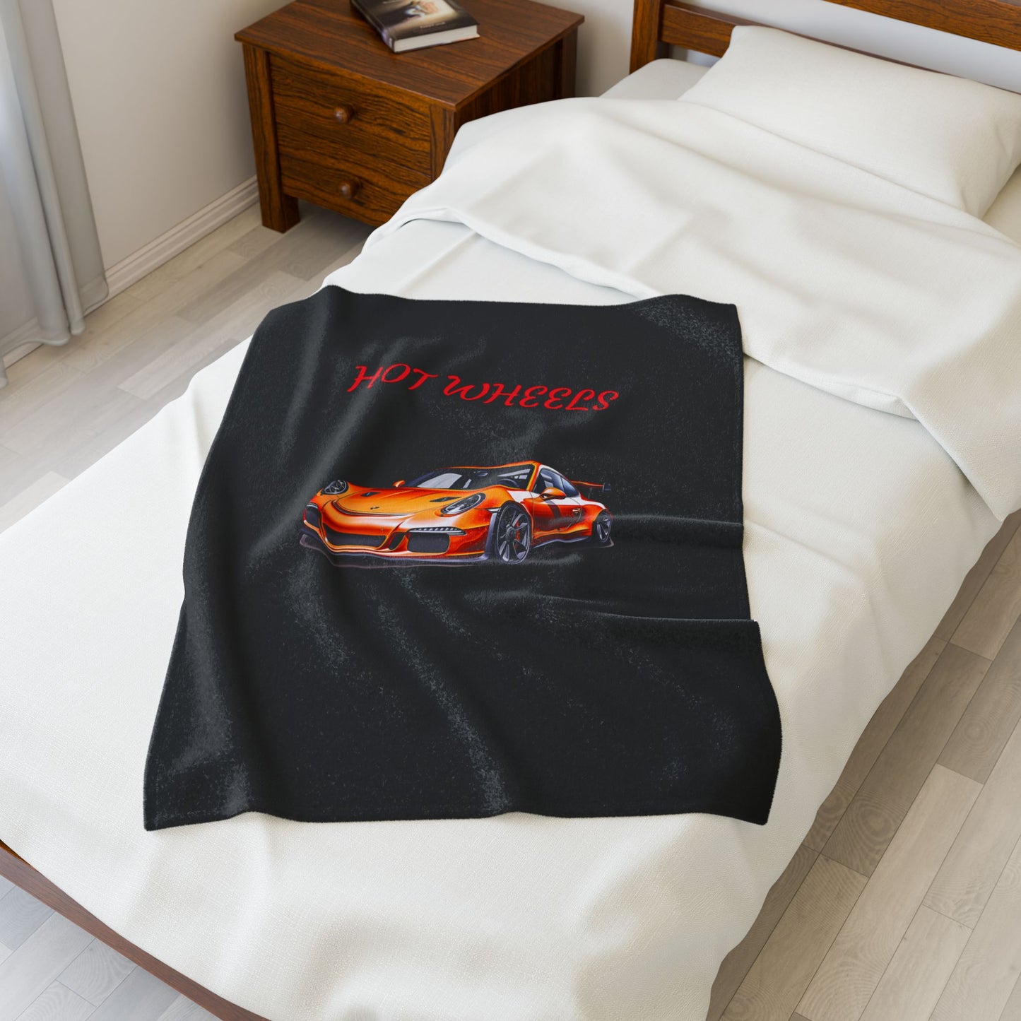 Princess Grace  Hot Wheels Velveteen Plush Blanket  Cozy Car Themed Throw for Auto Lovers