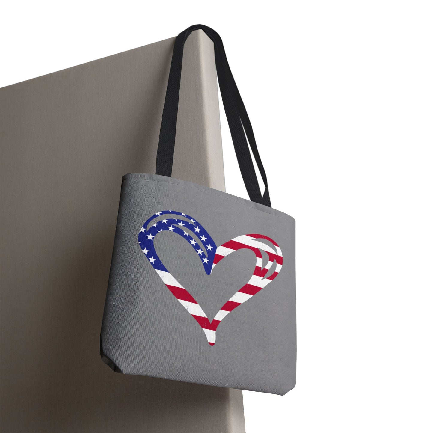 Princess Grace  Patriotic Heart Tote Bag Ideal for Celebrations & Everyday Use