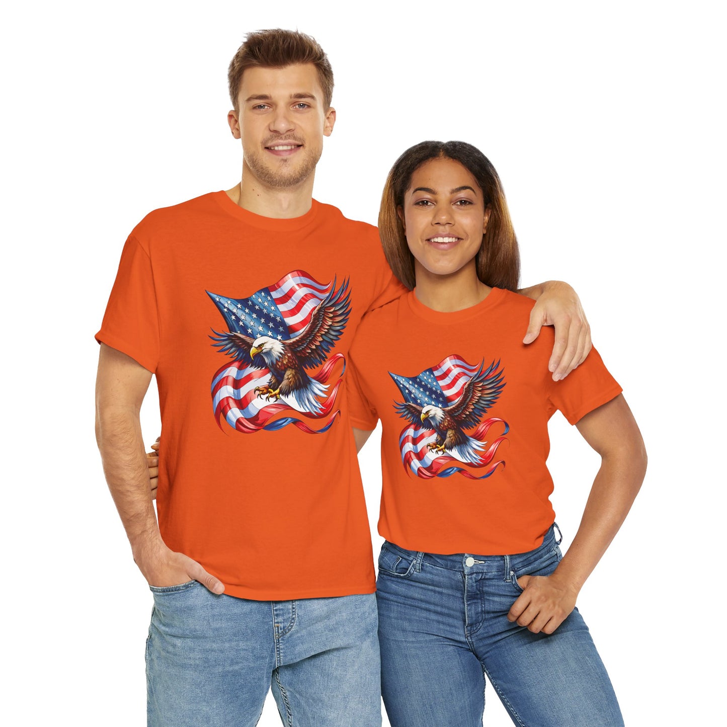 Princess Grace  Patriotic Eagle Graphic Unisex Heavy Cotton Tee