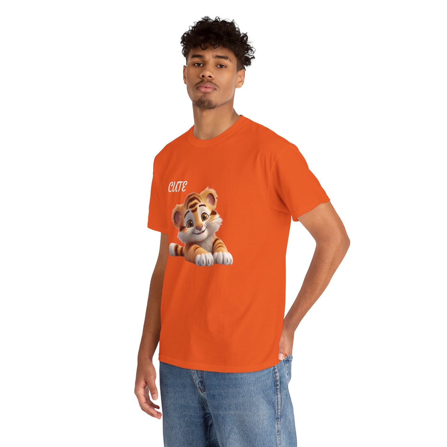 Princess Grace  Cute Tiger Graphic Unisex Heavy Cotton Tee  Perfect for Animal Lovers