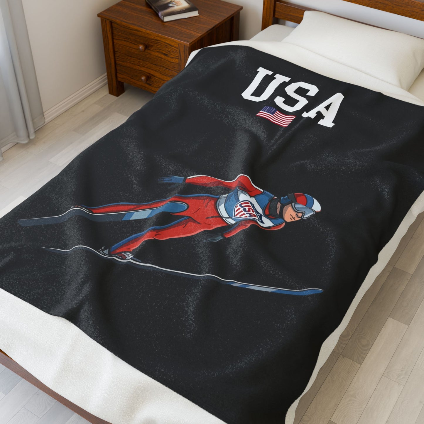 Princess Grace  TEAM USA  Velveteen Plush Blanket