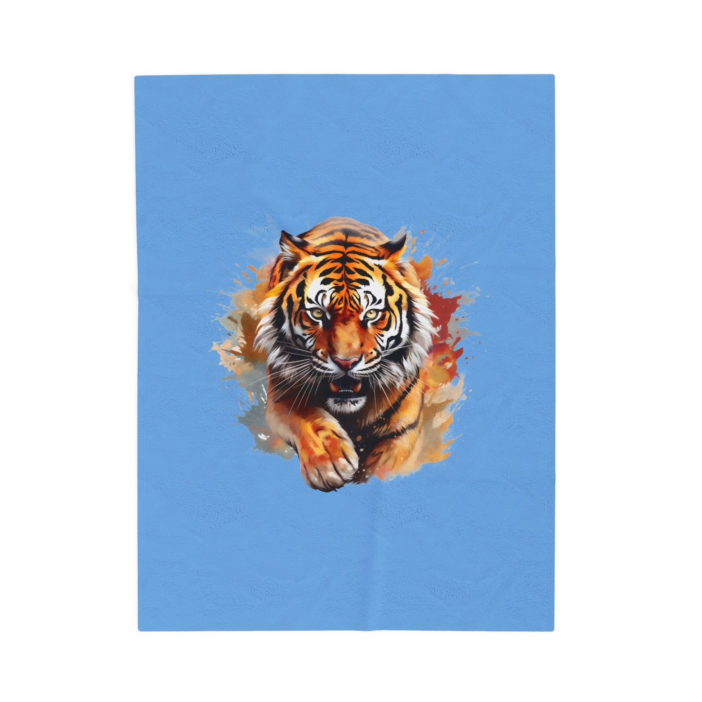 Princess Grace  Fierce Tiger Velveteen Plush Blanket  Cozy Decorative Throw for Animal Lovers