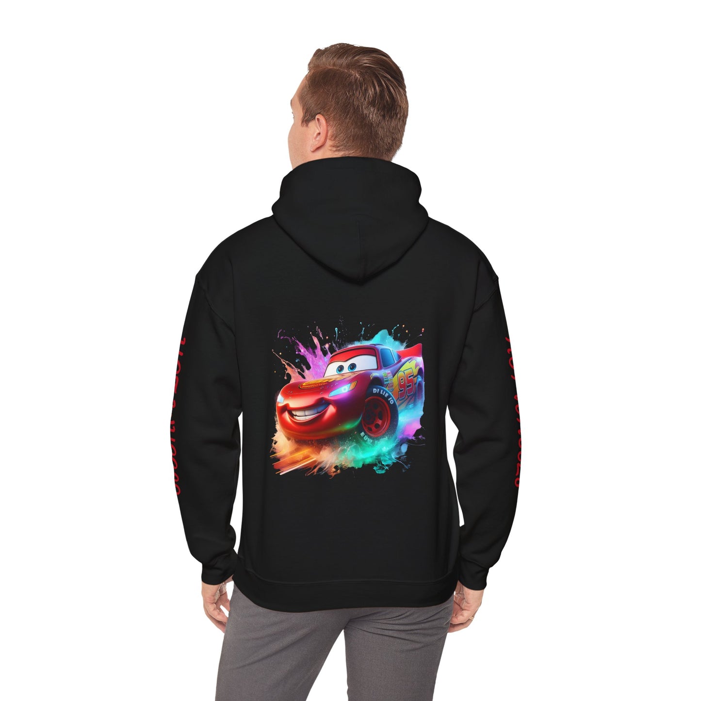 Princess Grace  Hot Wheels Unisex Heavy Blend Hooded Sweatshirt Fun and Colorful Racing Design