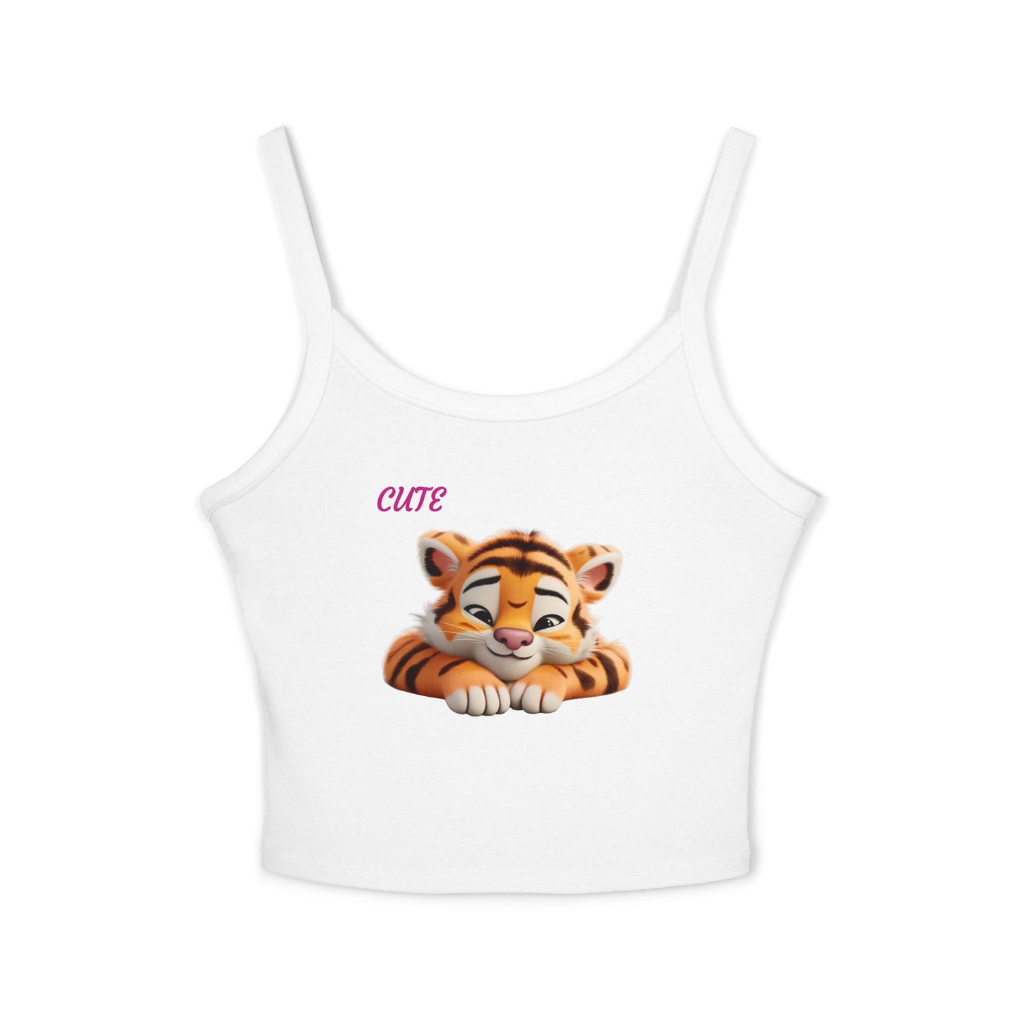 Princess Grace  Cute Tiger Print Women's Spaghetti Strap Tank Top  Summer Style