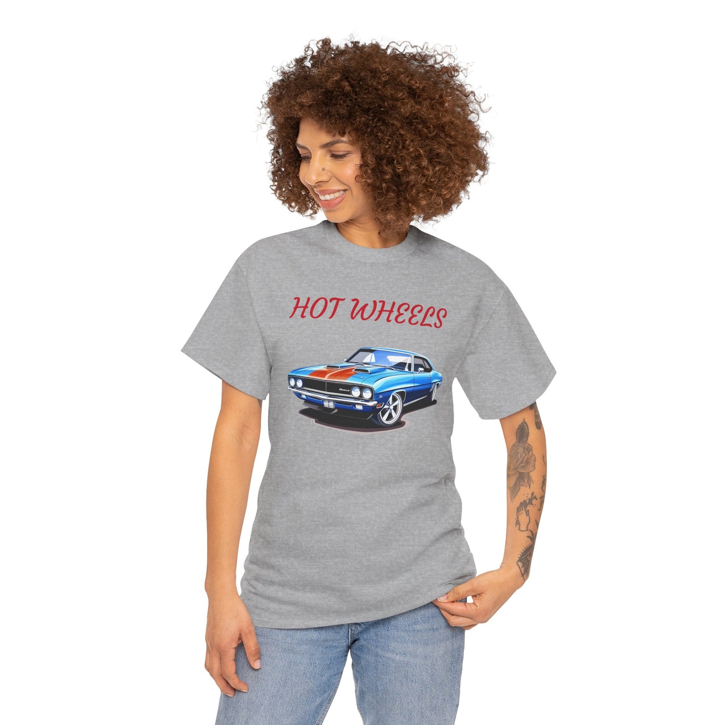 Princess Grace  Hot Wheels Unisex Heavy Cotton Tee Classic Car Graphic Tee for Auto Enthusiasts