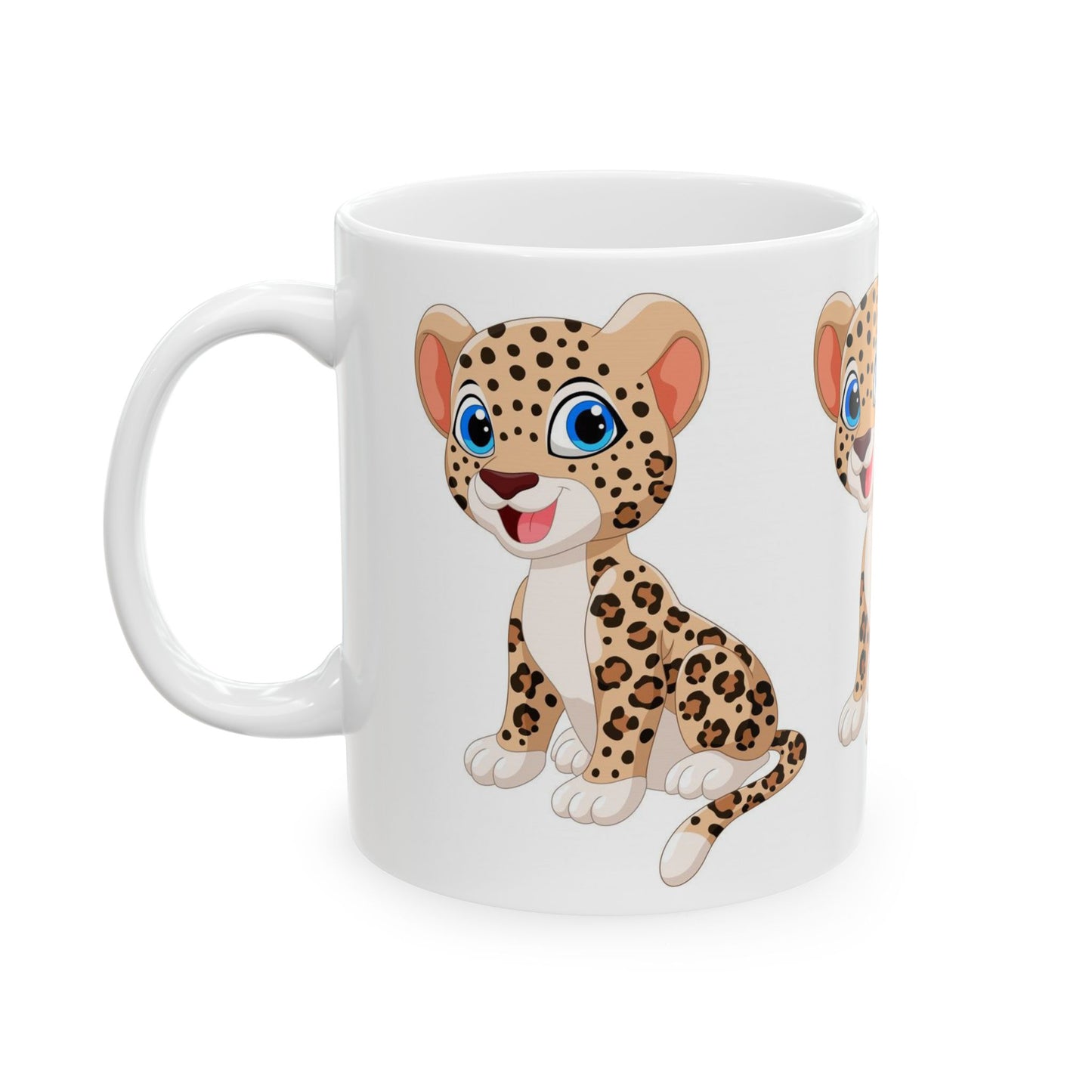 Cute Leopard Cartoon Ceramic Mug - 11oz & 15oz