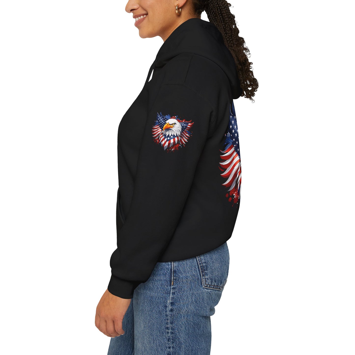 Princess Grace  Patriotic Eagle Hoodie  Unisex Heavy Blend  Hooded Sweatshirt