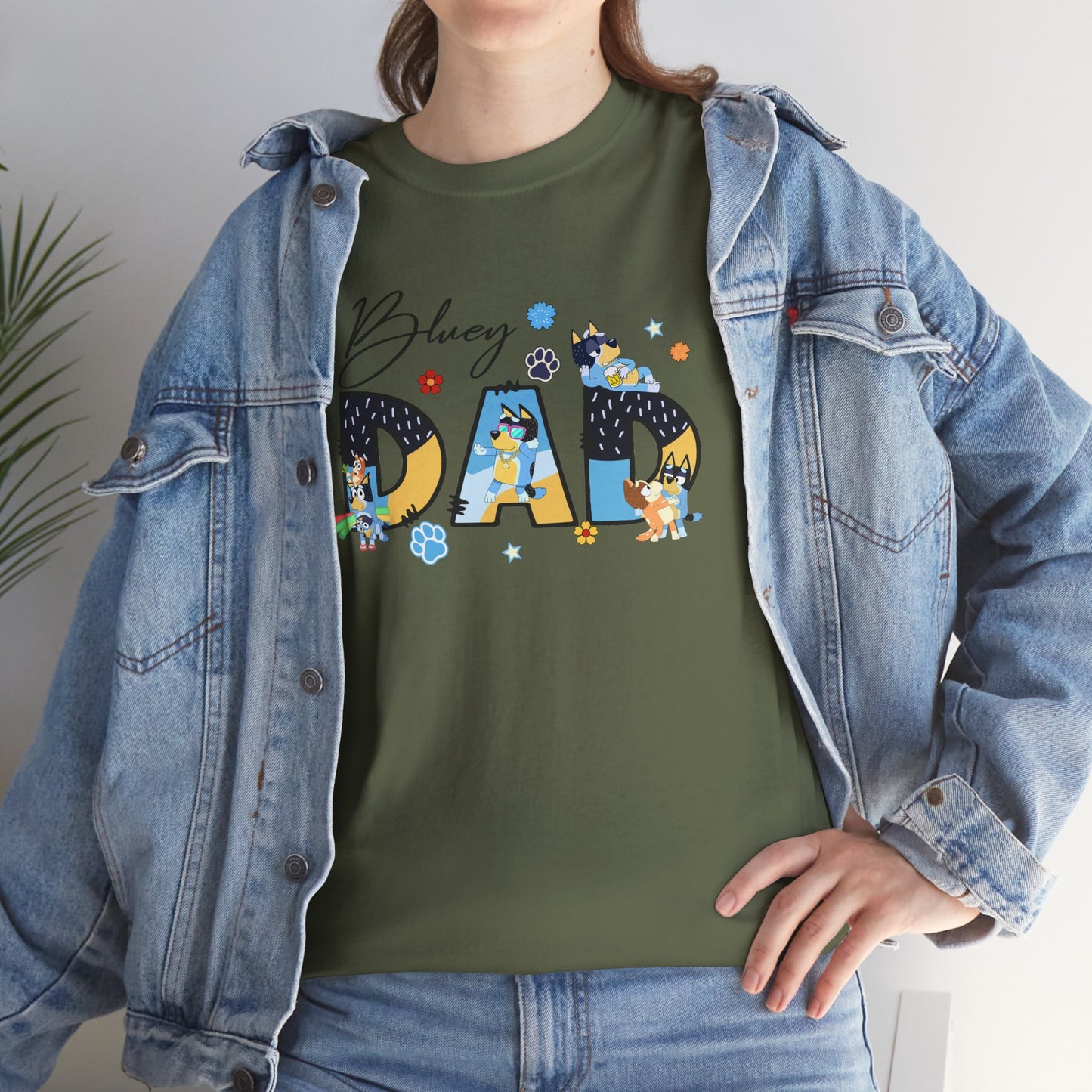 Princess Grace  Fun 'Blessed Dad' Unisex Heavy Cotton Tee Perfect Gift for Father's Day