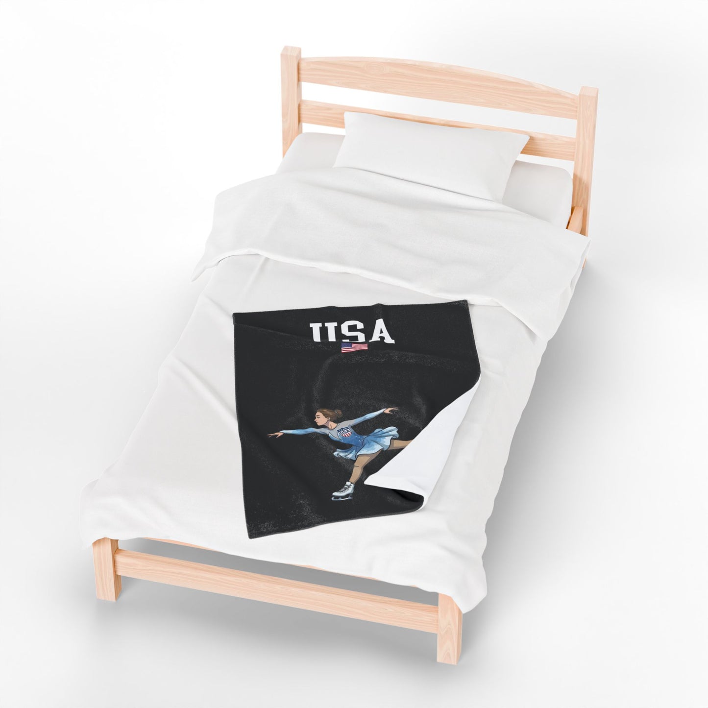 Princess Grace  TEAM USA  Velveteen Plush Blanket