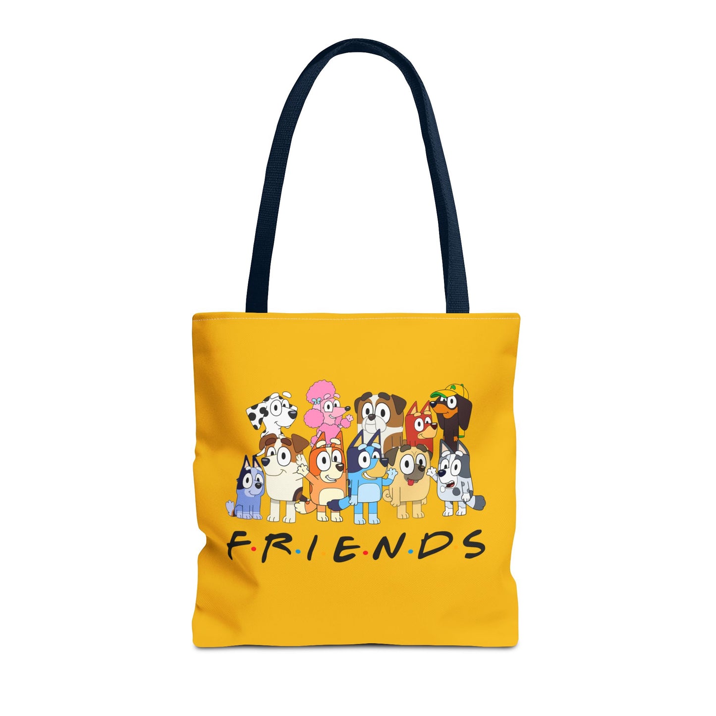 Princess Grace Bluey  Colorful Friends Tote Bag  Perfect for Dog Lovers and Casual Outings