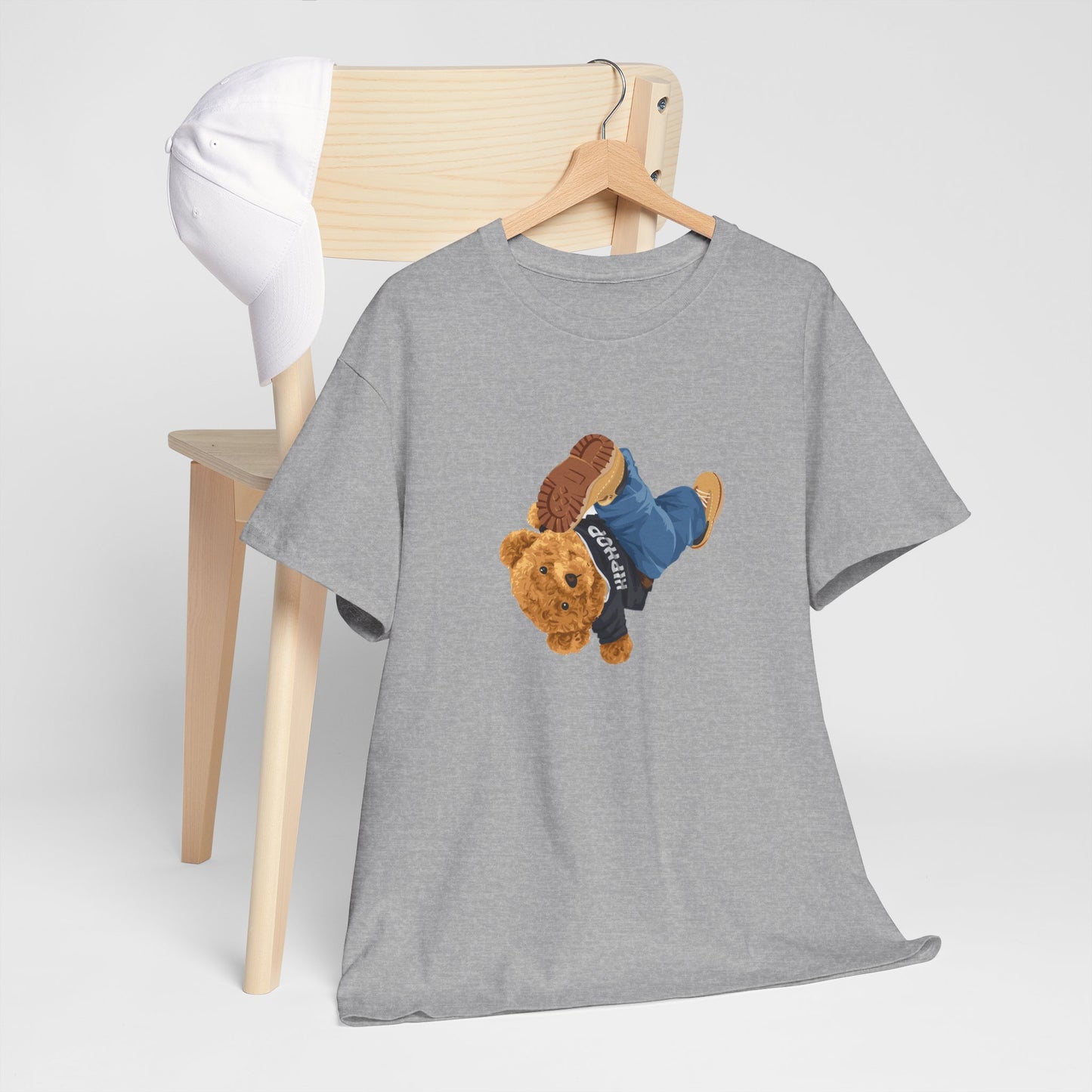 Princess Grace  Casual Vintage Hi[ Hop Bear Tee for Trendy Everyday Wear