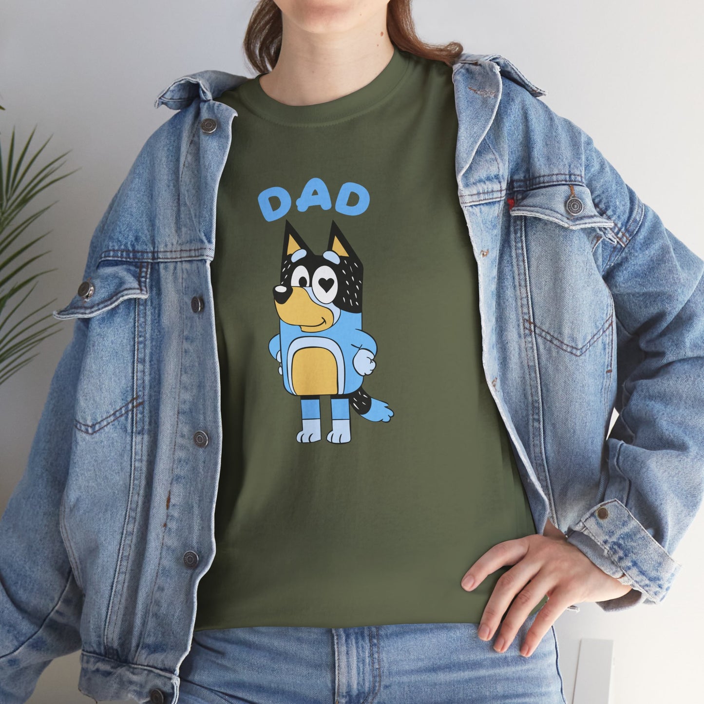 Princess Grace  Bluey Dad Cartoon Graphic Unisex Heavy Cotton Tee