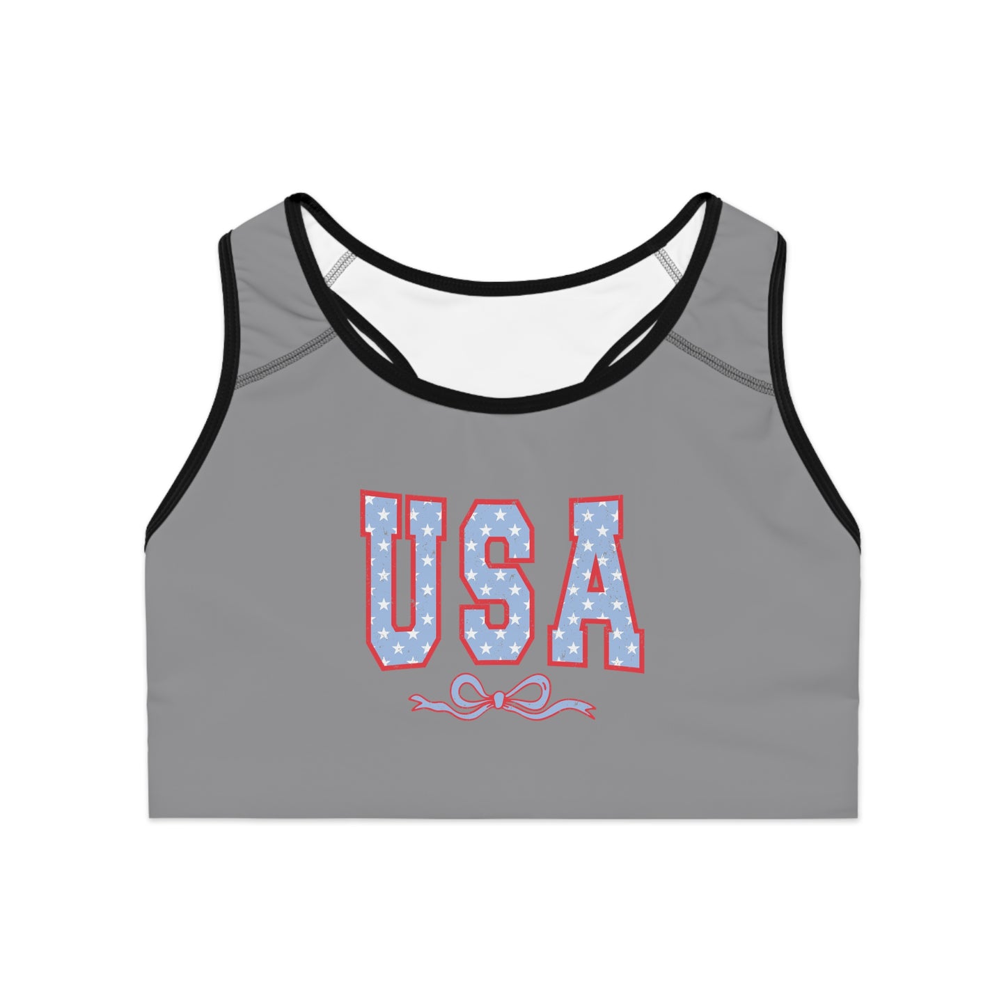 Princess Grace  USA Patriotic Sports Bra for Active Lifestyles