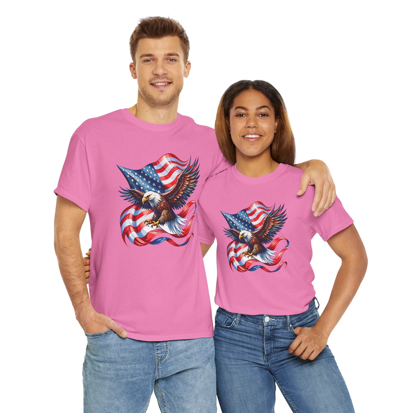 Princess Grace  Patriotic Eagle Graphic Unisex Heavy Cotton Tee